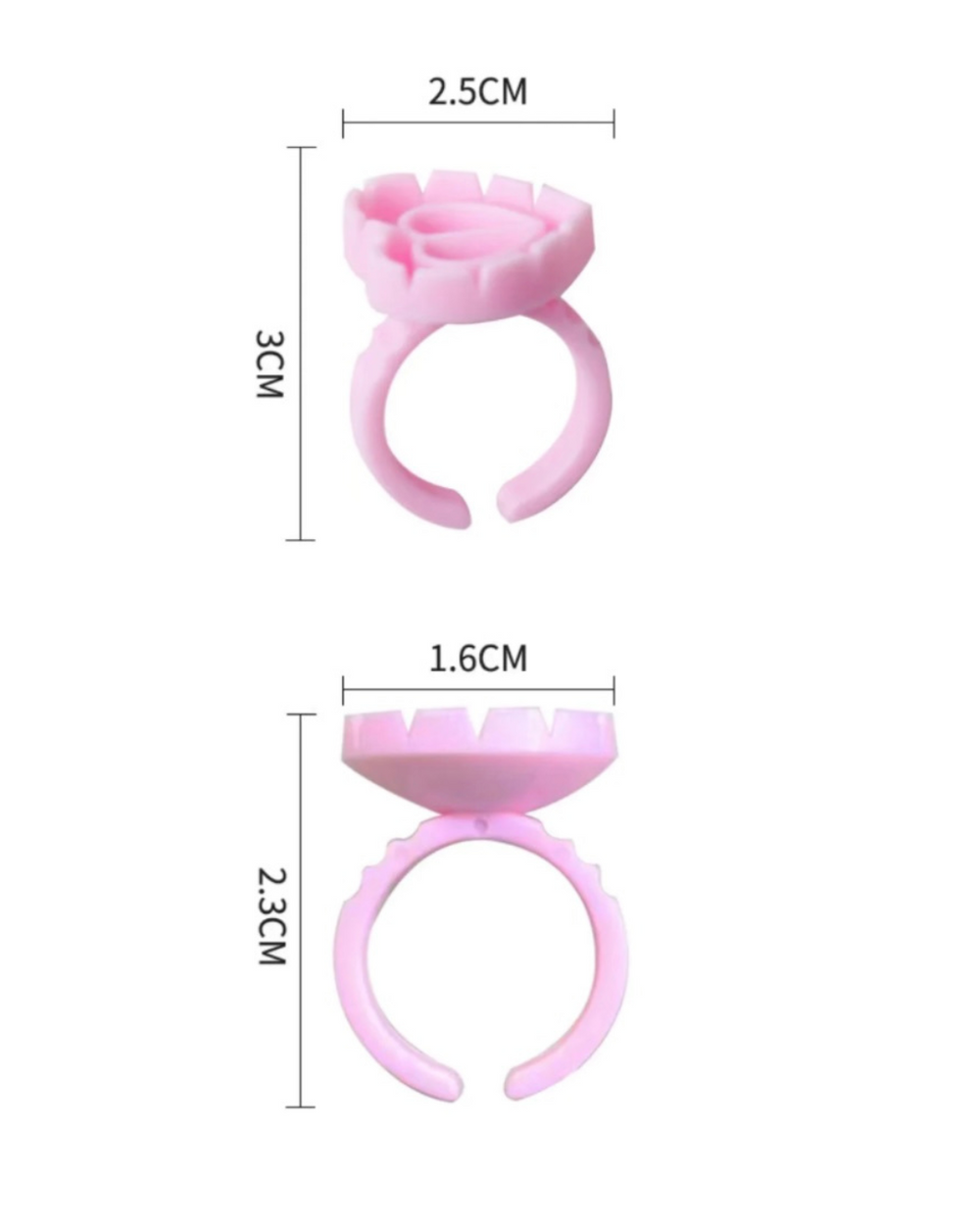 Heart Shaped Fan Rings